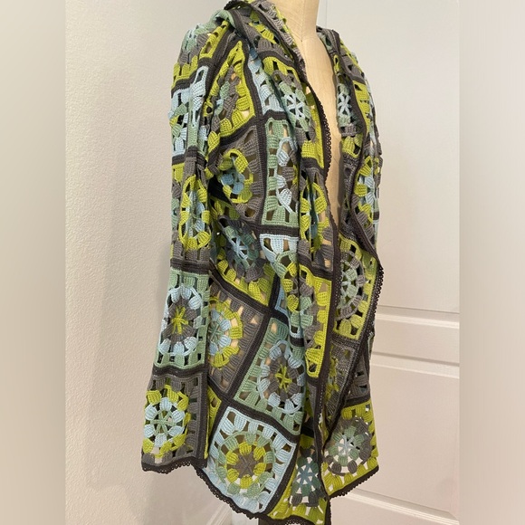 Johnny Was Fauna Crochet Cardigan In Multi - Picture 2 of 5